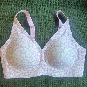 Elegant Pink Patterned Women's gel bra